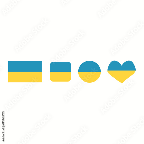 Ukraine flag. Flag of Ukraine. National symbol. Vector