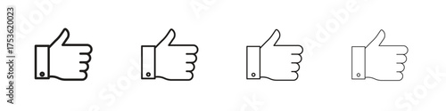 thumbs up icon outline vector. outline icons collection.