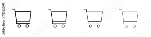 Shopping cart icon outline vector. outline icons collection.