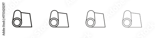 Yoga mat icon outline vector. outline icons collection.