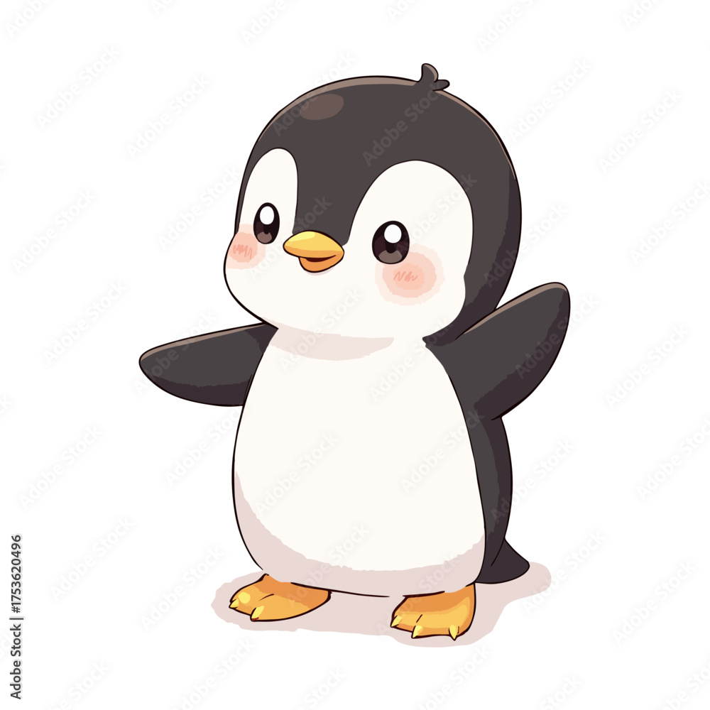 Fototapeta premium Cute Baby Penguin Clipart 05