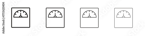 Weight scale icon outline vector. outline icons collection.
