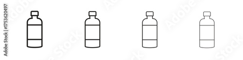 Water bottle icon outline vector. outline icons collection.