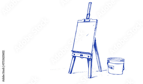 Simple Easel and Painting Supplies