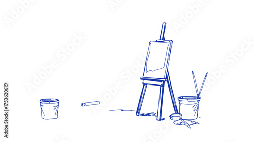 Art Studio Still Life Sketch