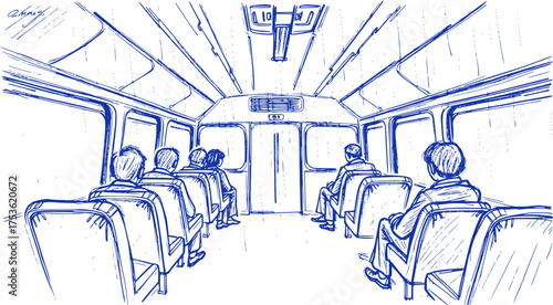 Train Car Interior - A Quiet Journey