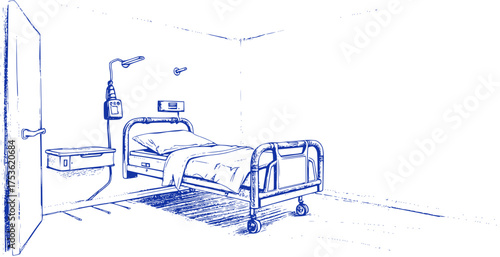Hospital Room: Isolation and Quiet Reflection