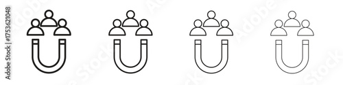 User engagement icon outline vector. outline icons collection.