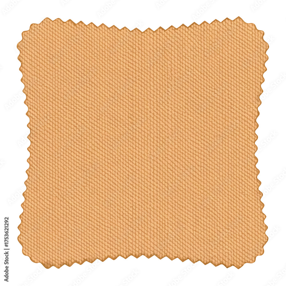 Fototapeta premium Beige canvas fabric swatch with a detailed woven texture