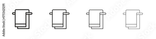 Towel icon outline vector. outline icons collection.