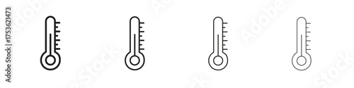 Thermometer icon outline vector. outline icons collection.