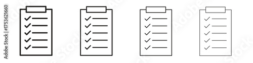 Task list icon outline vector. outline icons collection.