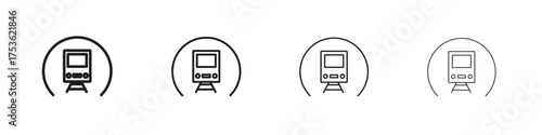 Subway icon outline vector. outline icons collection.