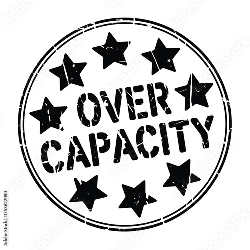 Over capacity stamp with stars