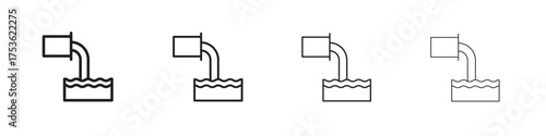 Sewage icon outline vector. outline icons collection.