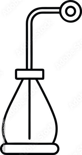 Ultrasonic Homogenizer Line Art Transparent Background