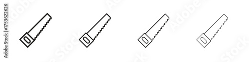 Saw icon outline vector. outline icons collection.