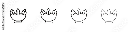 Salad icon outline vector. outline icons collection.