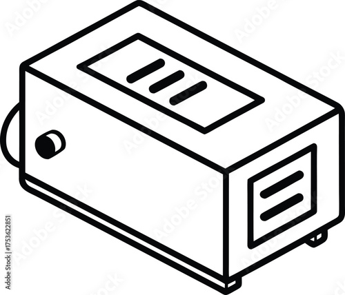 UPS Uninterruptible Power Supply Line Art Transparent Background