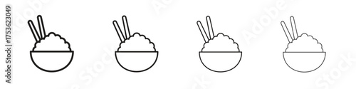 Rise Bowl icon outline vector. outline icons collection.