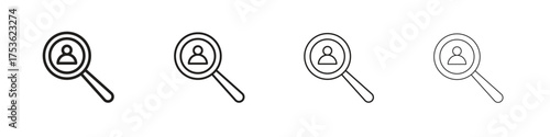 Recruitment icon outline vector. outline icons collection.