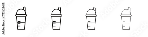 Protein shake icon outline vector. outline icons collection.