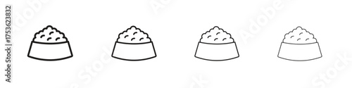 Pet food icon outline vector. outline icons collection.