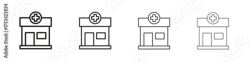 Pharmacy icon outline vector. outline icons collection.