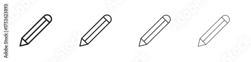 Pencil icon outline vector. outline icons collection.