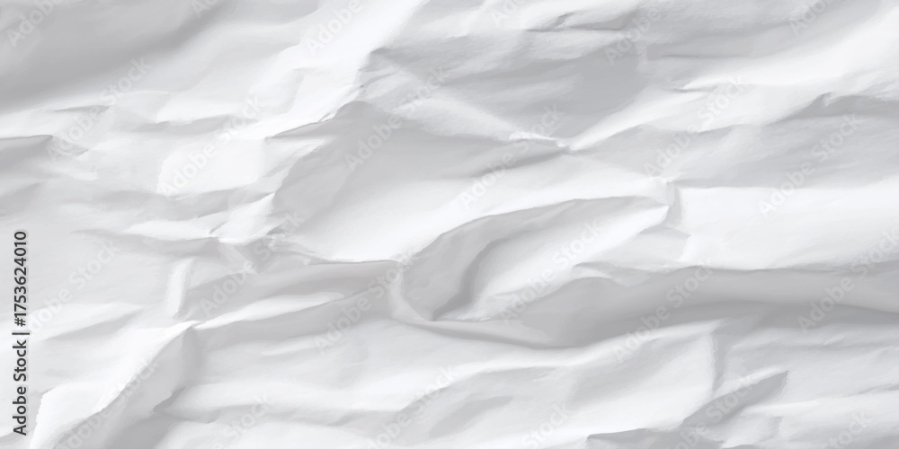 Obraz premium Crumpled white paper texture background.