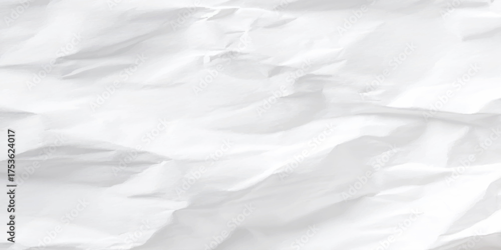 Obraz premium Crumpled white paper texture background.