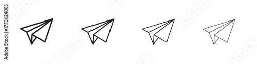 Paper plane icon outline vector. outline icons collection.