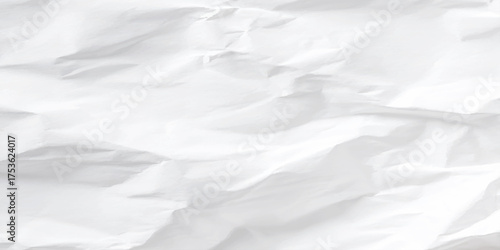 Crumpled white paper texture background.