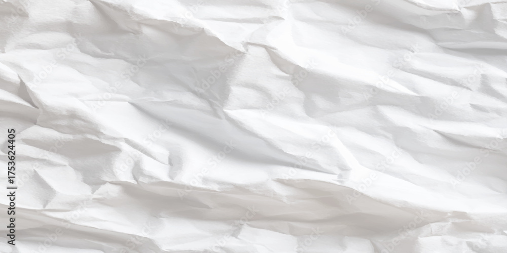 Fototapeta premium Crumpled white paper texture background.