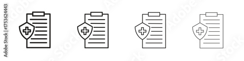 Medical insurance icon outline vector. outline icons collection.