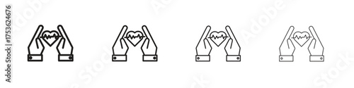 Life insurance icon outline vector. outline icons collection.