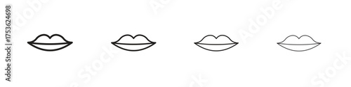 Lips icon outline vector. outline icons collection.