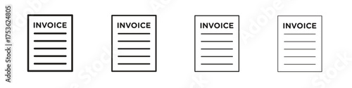 Invoice payment icon outline vector. outline icons collection.