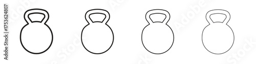 Kettlebell icon outline vector. outline icons collection.