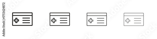 Insurance card icon outline vector. outline icons collection.