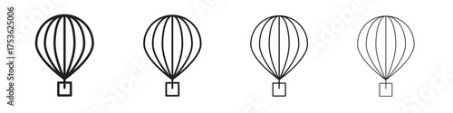 Hot air balloon icon outline vector. outline icons collection.