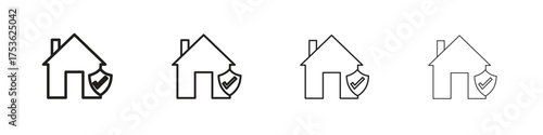 Home insurance icon outline vector. outline icons collection.