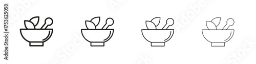 Herbal medicine icon outline vector. outline icons collection.