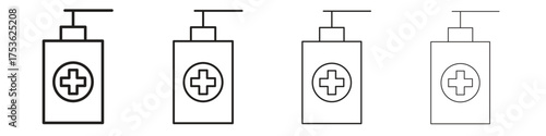 Hand sanitizer icon outline vector. outline icons collection.