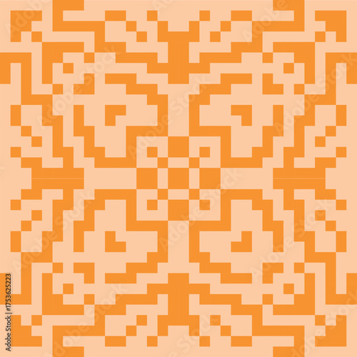 Vector seamless slavic symbols geometrical pattern design	
