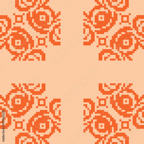 Vector seamless slavic symbols geometrical pattern design	
