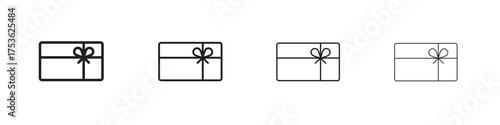 Gift voucher icon outline vector. outline icons collection.