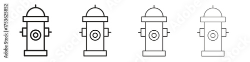 Fire hydrant icon outline vector. outline icons collection.