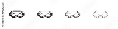 Eye mask icon outline vector. outline icons collection.