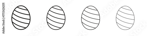Easter egg icon outline vector. outline icons collection.